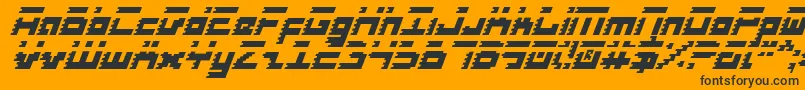 Шрифт RoidRageItalic – чёрные шрифты на оранжевом фоне