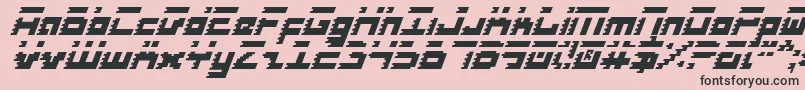 Шрифт RoidRageItalic – чёрные шрифты на розовом фоне
