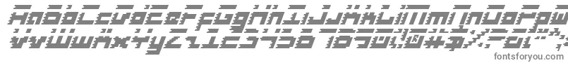 RoidRageItalic Font – Gray Fonts on White Background
