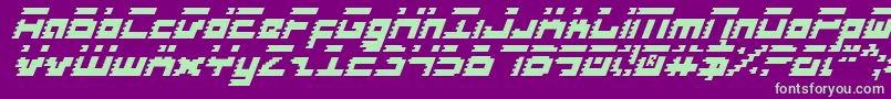 RoidRageItalic Font – Green Fonts on Purple Background