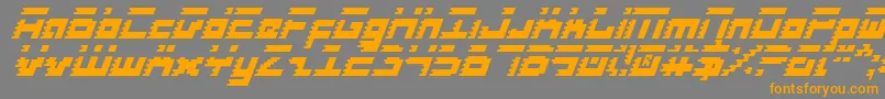 RoidRageItalic-Schriftart – Orangefarbene Schriften auf grauem Hintergrund