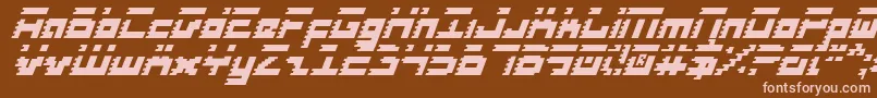 フォントRoidRageItalic – 茶色の背景にピンクのフォント