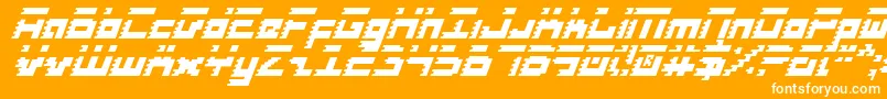 RoidRageItalic Font – White Fonts on Orange Background