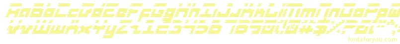 Шрифт RoidRageItalic – жёлтые шрифты на белом фоне