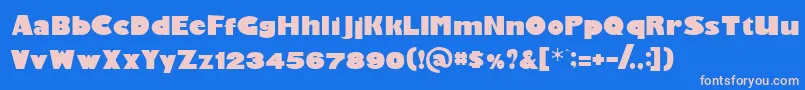 Gardenparty Font – Pink Fonts on Blue Background