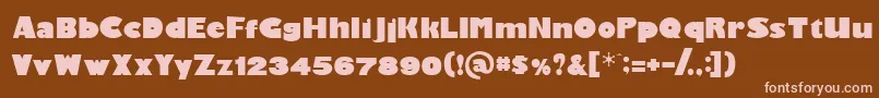 Gardenparty Font – Pink Fonts on Brown Background