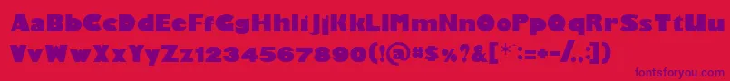 Gardenparty Font – Purple Fonts on Red Background