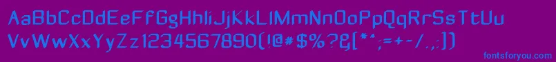 Zyphyte Font – Blue Fonts on Purple Background