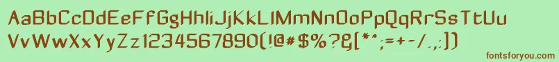 Zyphyte Font – Brown Fonts on Green Background
