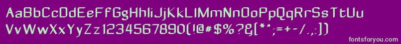 Zyphyte Font – Green Fonts on Purple Background
