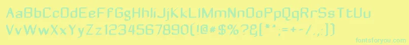 Zyphyte Font – Green Fonts on Yellow Background