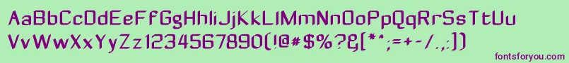 Zyphyte Font – Purple Fonts on Green Background