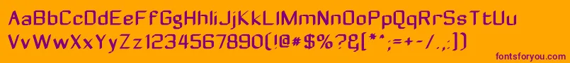 Zyphyte Font – Purple Fonts on Orange Background
