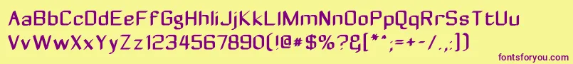 Zyphyte-fontti – violetit fontit keltaisella taustalla