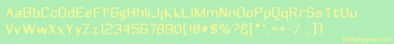 Zyphyte Font – Yellow Fonts on Green Background