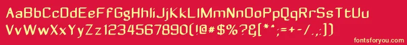 Zyphyte-fontti – keltaiset fontit punaisella taustalla