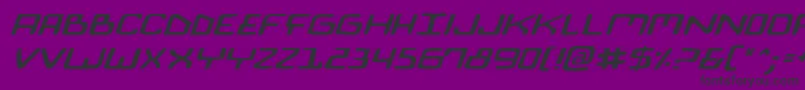 Police BionicComicExpandedItalic – polices noires sur fond violet