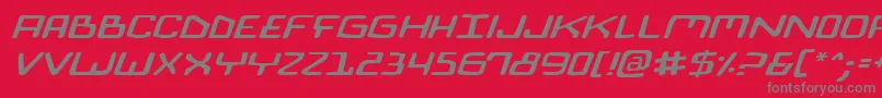 BionicComicExpandedItalic Font – Gray Fonts on Red Background