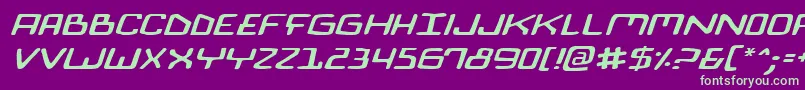 BionicComicExpandedItalic Font – Green Fonts on Purple Background