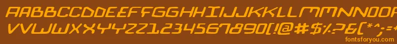 BionicComicExpandedItalic Font – Orange Fonts on Brown Background