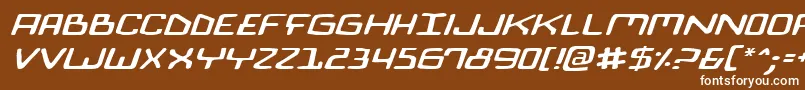 フォントBionicComicExpandedItalic – 茶色の背景に白い文字