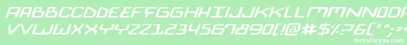 BionicComicExpandedItalic Font – White Fonts on Green Background