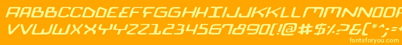 BionicComicExpandedItalic Font – Yellow Fonts on Orange Background