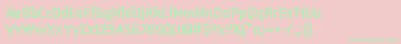 Midnightkernboystencil Font – Green Fonts on Pink Background