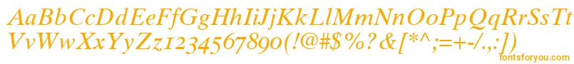 GrecoTenOldstyleSsiNormal Font – Orange Fonts on White Background