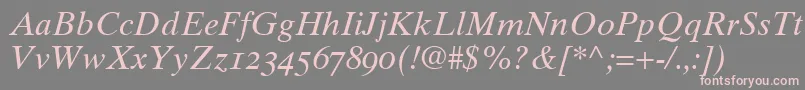 GrecoTenOldstyleSsiNormal Font – Pink Fonts on Gray Background