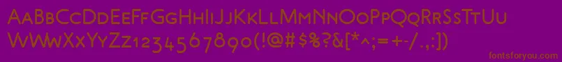 MalvernScBold Font – Brown Fonts on Purple Background