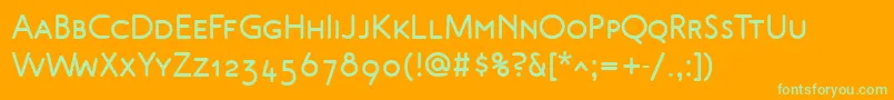 MalvernScBold Font – Green Fonts on Orange Background