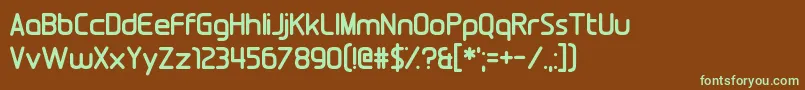 Шрифт FoolsErrand – зелёные шрифты на коричневом фоне
