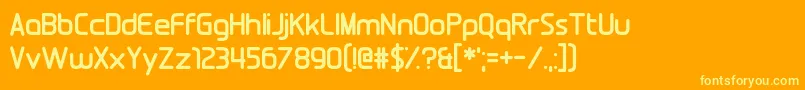 FoolsErrand Font – Yellow Fonts on Orange Background