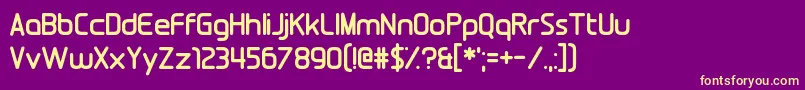 FoolsErrand Font – Yellow Fonts on Purple Background