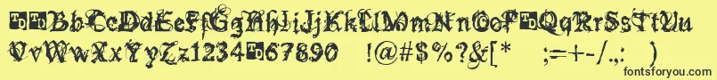 BokononTrialVersion Font – Black Fonts on Yellow Background