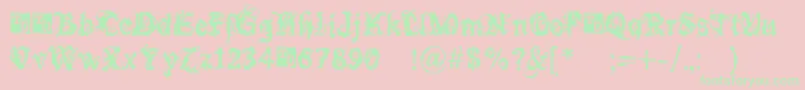 BokononTrialVersion Font – Green Fonts on Pink Background