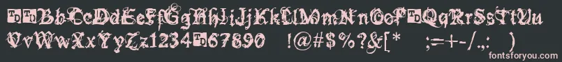 BokononTrialVersion Font – Pink Fonts on Black Background