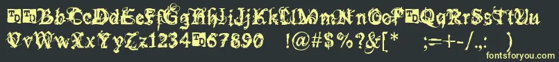 BokononTrialVersion Font – Yellow Fonts on Black Background