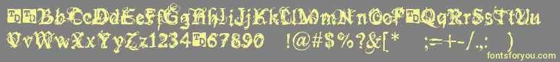 BokononTrialVersion Font – Yellow Fonts on Gray Background