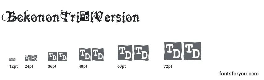 BokononTrialVersion Font Sizes