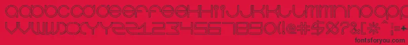 Fonte BeastmodeDoubleline – fontes pretas em um fundo vermelho