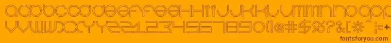 More about BeastmodeDoubleline Font BeastmodeDoubleline Font – Brown Fonts on Orange Background