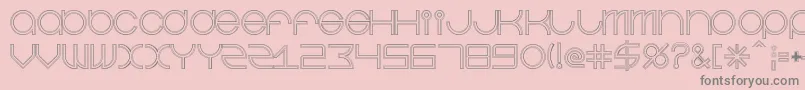 BeastmodeDoubleline-Schriftart – Graue Schriften auf rosa Hintergrund