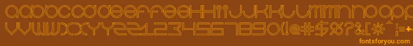 Шрифт BeastmodeDoubleline – оранжевые шрифты на коричневом фоне