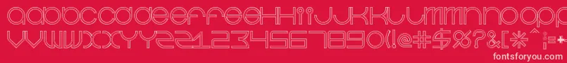 BeastmodeDoubleline Font – Pink Fonts on Red Background