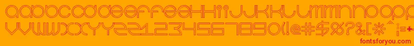 BeastmodeDoubleline Font – Red Fonts on Orange Background