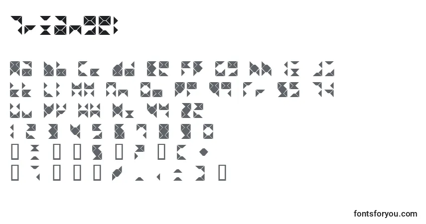 Fuente Triangel - alfabeto, números, caracteres especiales