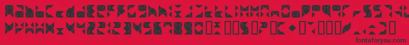 Triangel Font – Black Fonts on Red Background