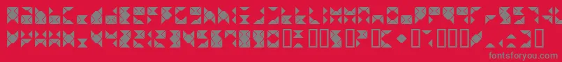 Triangel-Schriftart – Graue Schriften auf rotem Hintergrund